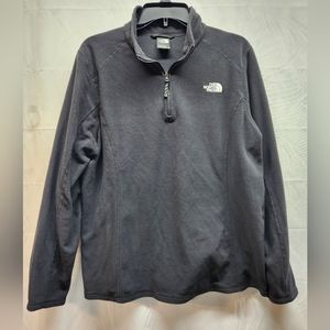 The North Face Black Quarter Zip Logo Outdoor Fleece Pullover,  Women's Size  XL